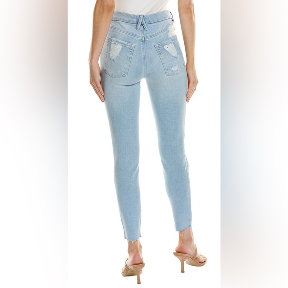 NWT Good American Good Legs Crop Skinny Distressed Raw Hem Light Blue Size 6 - Picture 2 of 14